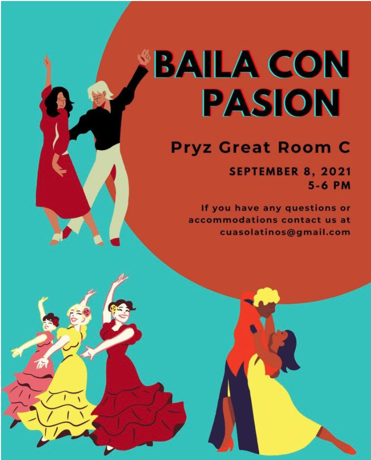 Baila con passion event flyer